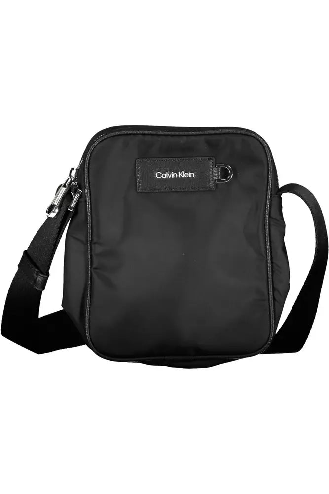 Black Polyester Men Shoulder Bag - The Luxe Alliance