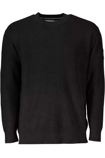 Black Cotton Men Sweater - The Luxe Alliance