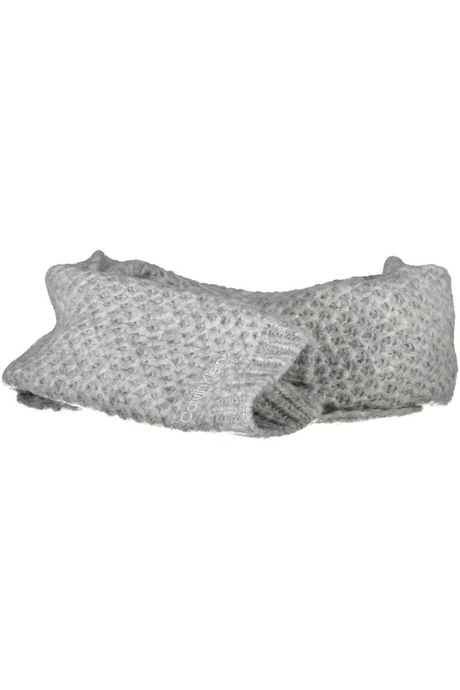  - Gray Alpaca Women Scarf