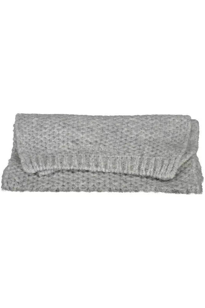  - Gray Alpaca Women Scarf