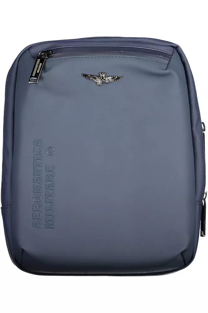 Blue Polyester Men Shoulder Bag