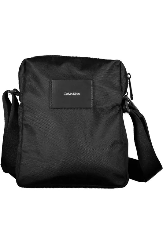 Black Polyester Men Shoulder Bag - The Luxe Alliance