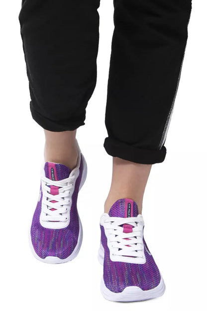  - Purple Polyester Women Sneaker