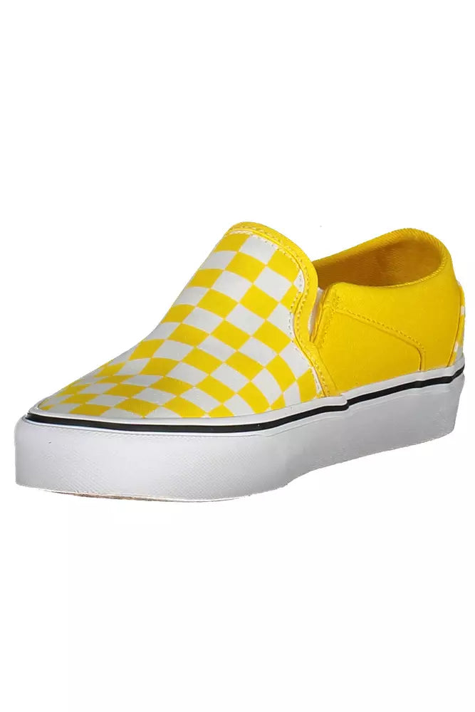  - Yellow Polyester Women Sneaker