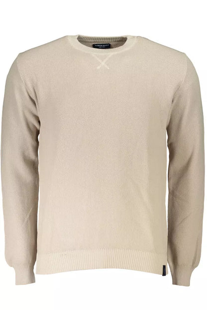  - Beige Cotton Men Sweater