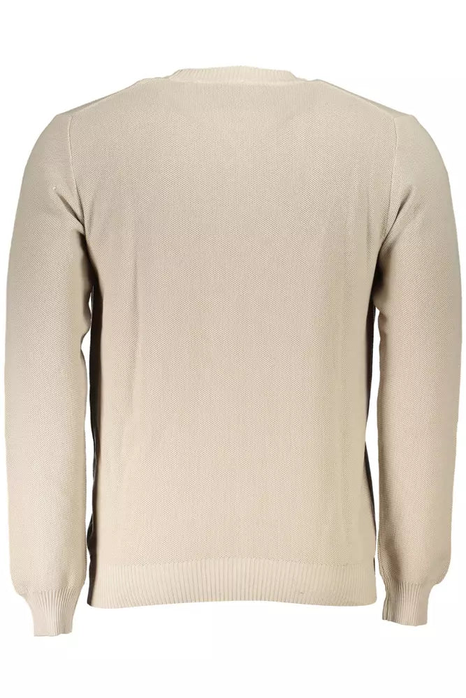  - Beige Cotton Men Sweater