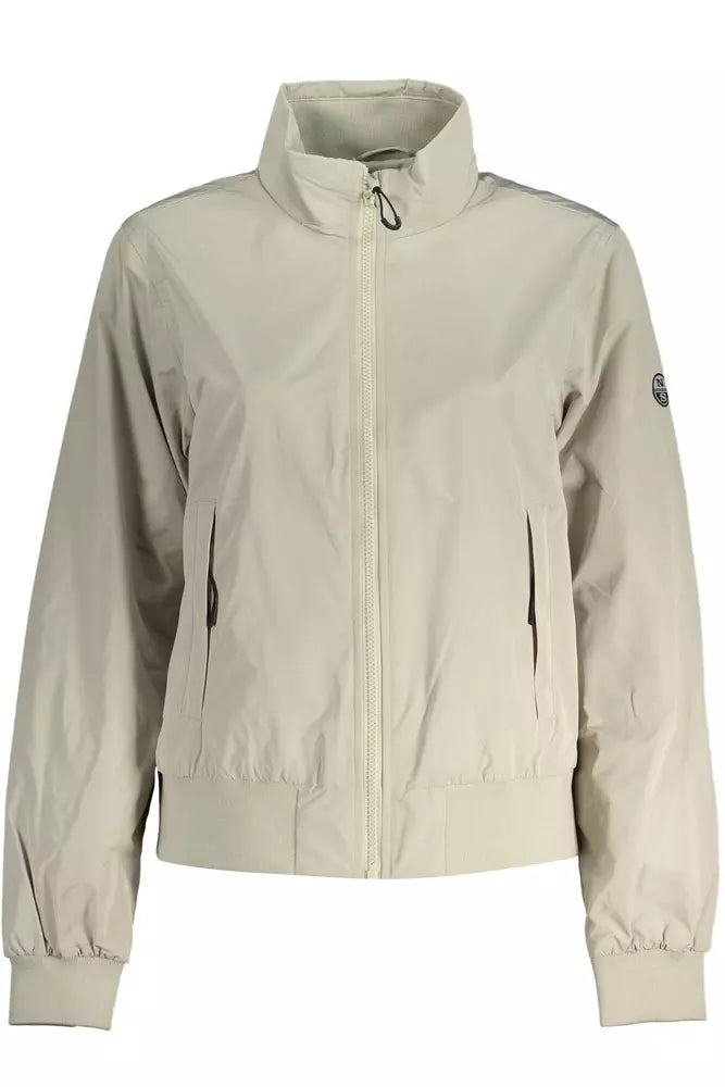  - Gray Polyester Women Jacket