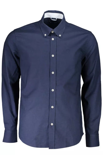  - Blue Cotton Men Shirt