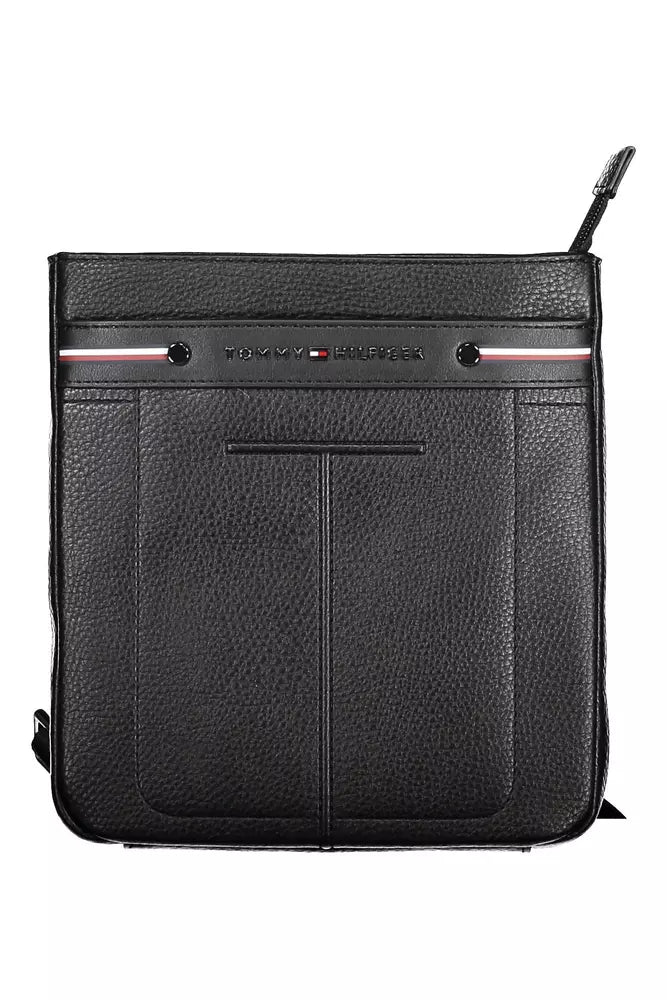 Black Polyethylene Men Shoulder Bag - The Luxe Alliance