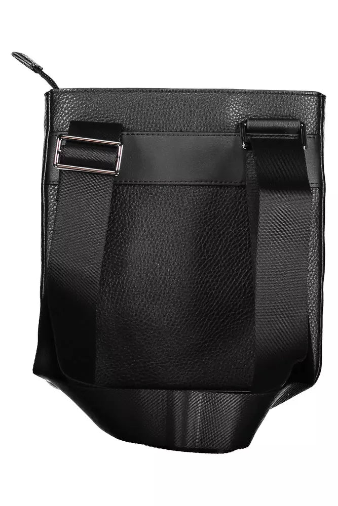 Black Polyethylene Men Shoulder Bag - The Luxe Alliance