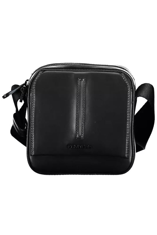 Black Polyester Men Shoulder Bag - The Luxe Alliance