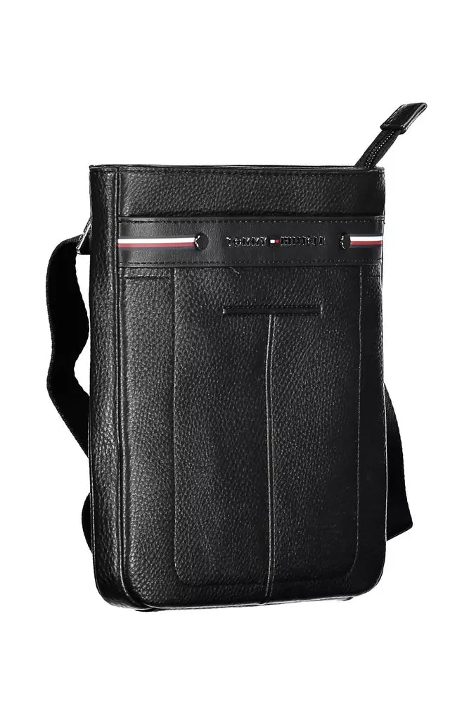 Black Polyethylene Men Shoulder Bag - The Luxe Alliance