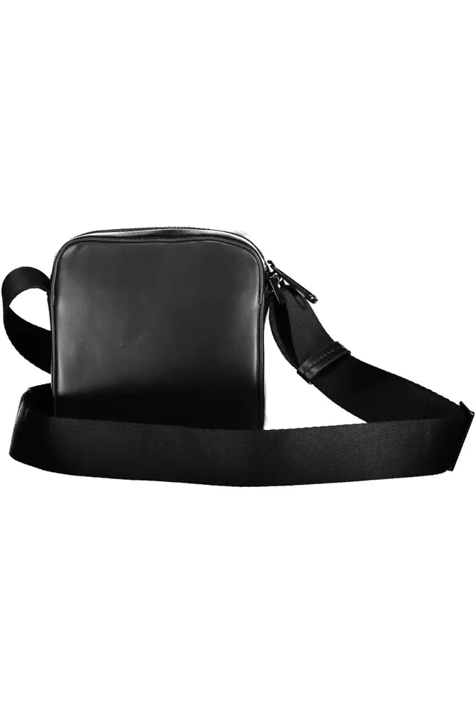 Black Polyester Men Shoulder Bag - The Luxe Alliance