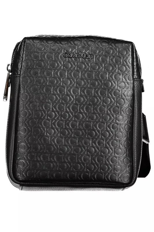 Black Polyester Men Shoulder Bag - The Luxe Alliance