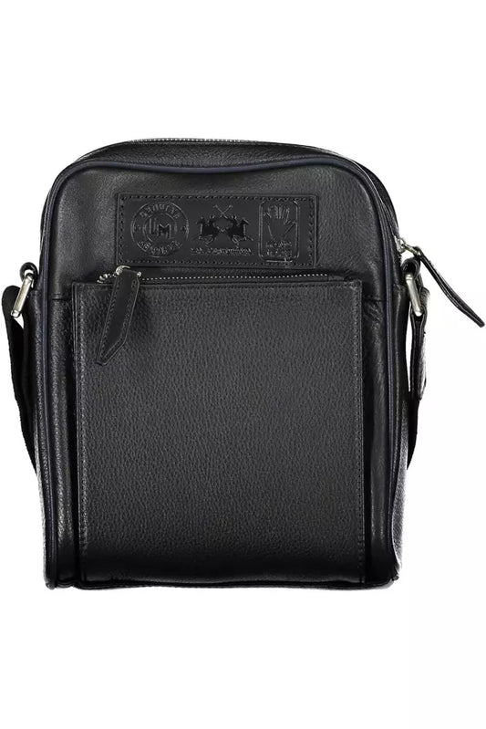  - Black Leather Men Shoulder Bag