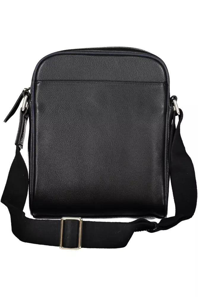  - Black Leather Men Shoulder Bag