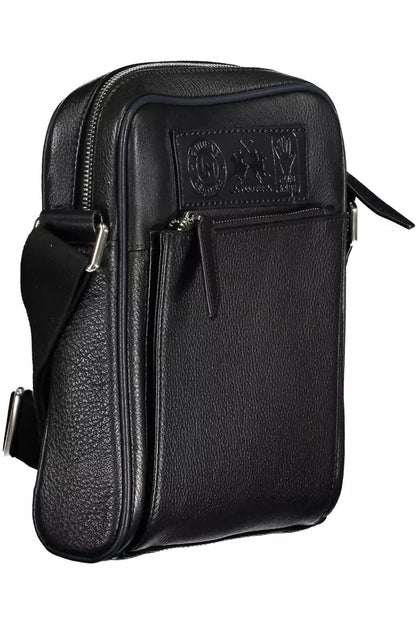  - Black Leather Men Shoulder Bag