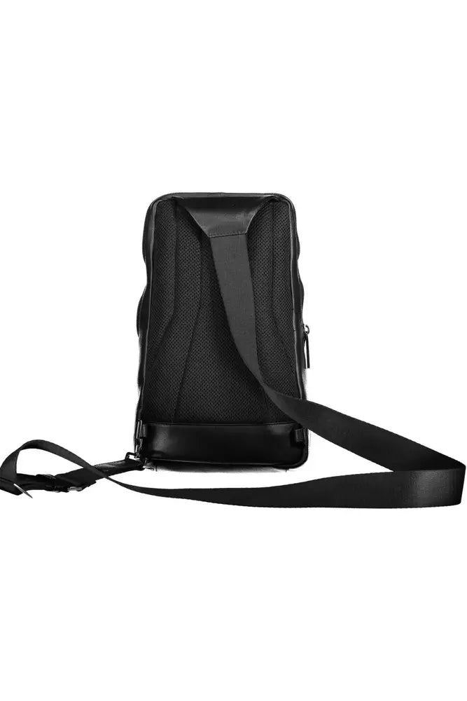 Black Leather Men Shoulder Bag