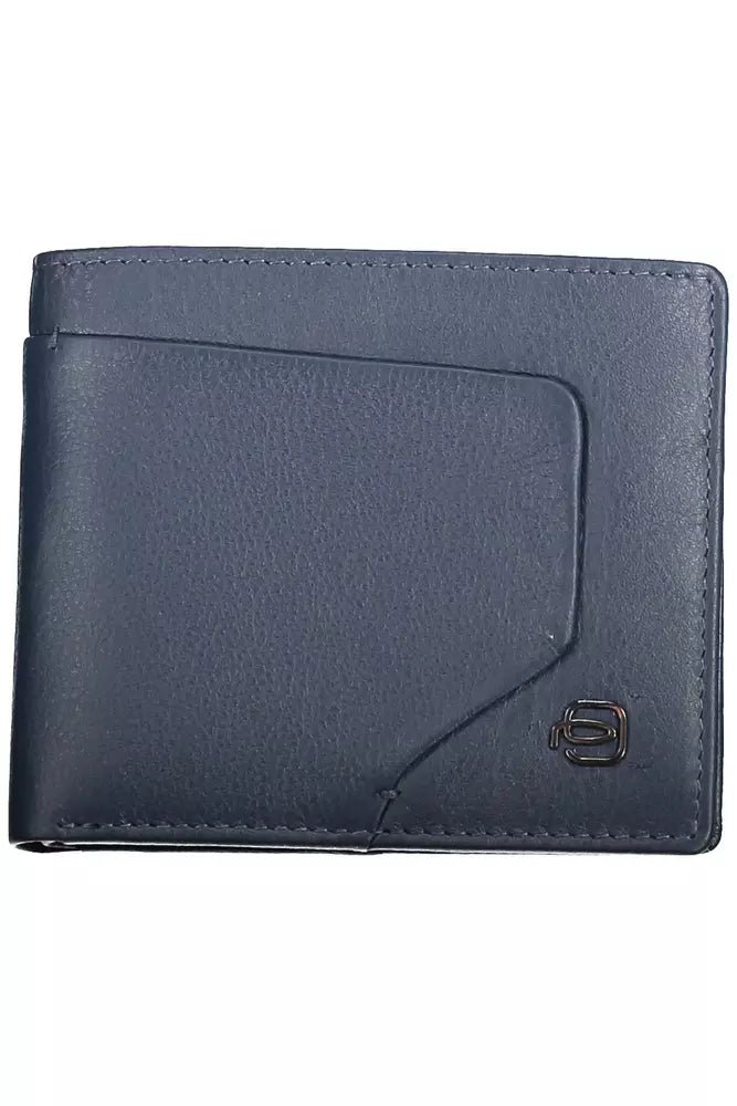 Blue Leather Men Wallet