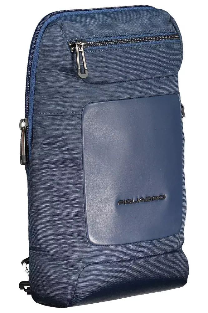  - Blue Recycled Men Shoulder Bag