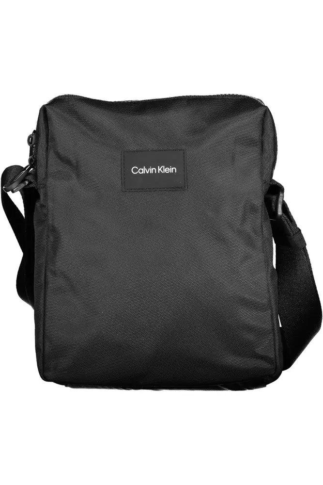 Black Polyester Mens Shoulder Bag