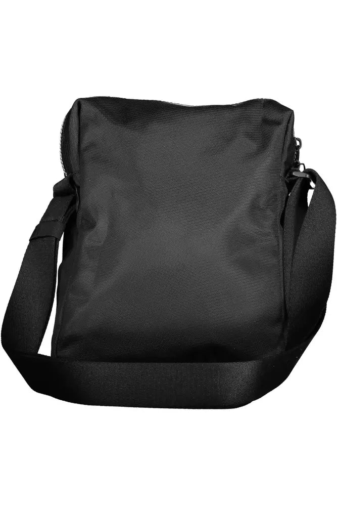 Black Polyester Mens Shoulder Bag