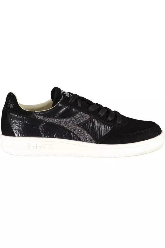  - Black Leather Women Sneaker