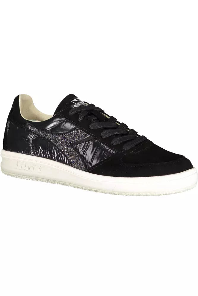  - Black Leather Women Sneaker