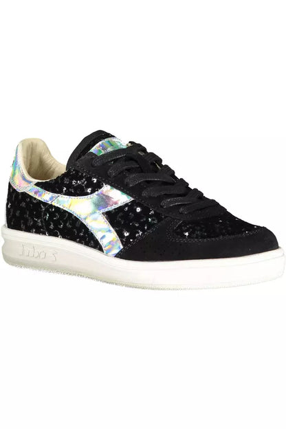  - Black Leather Womens Sneaker