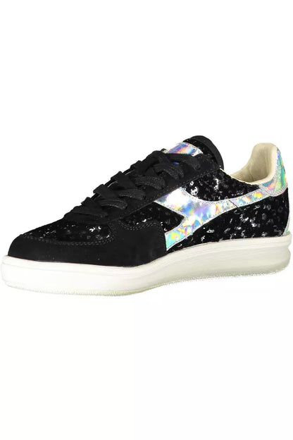  - Black Leather Womens Sneaker