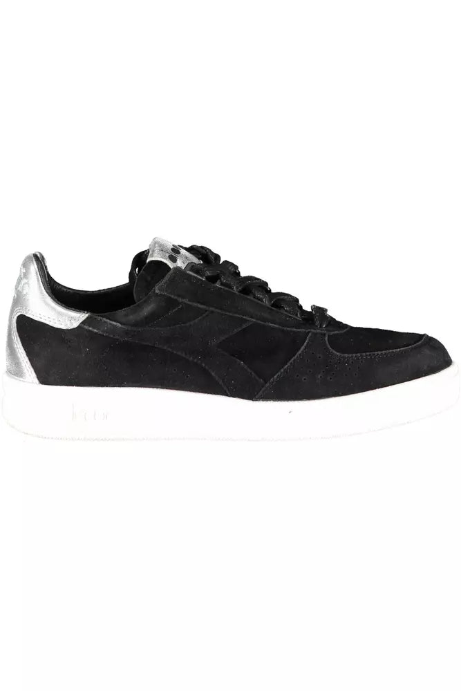  - Black Leather Women Sneaker