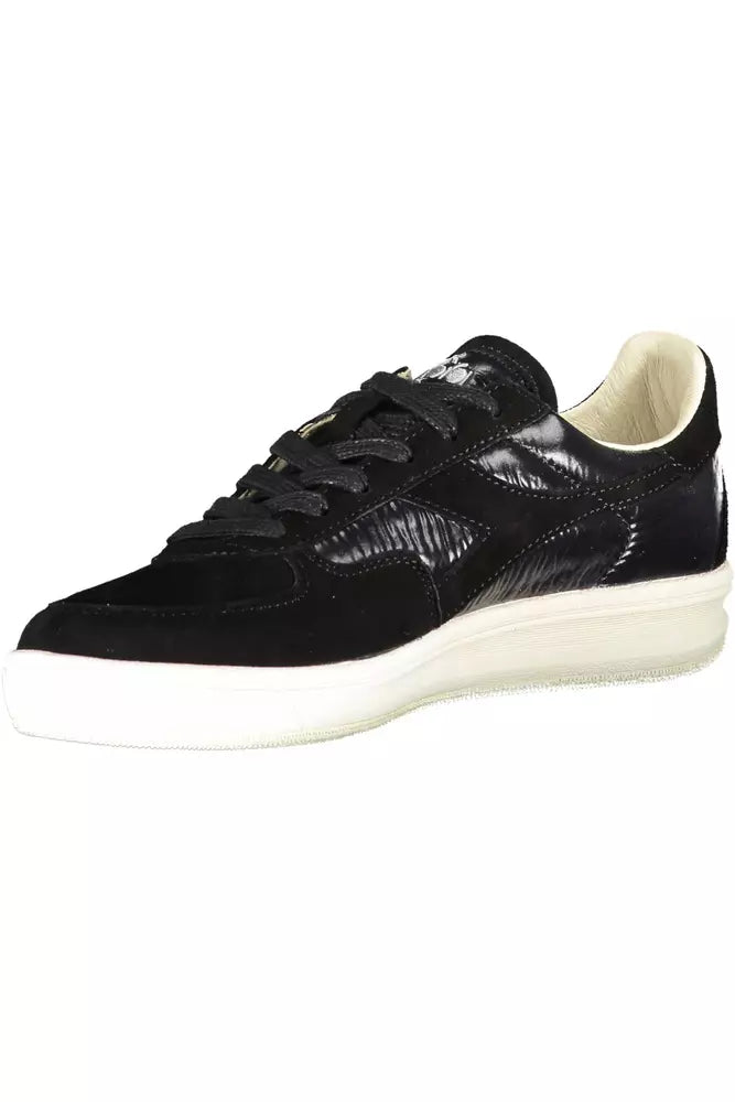  - Black Leather Women Sneaker