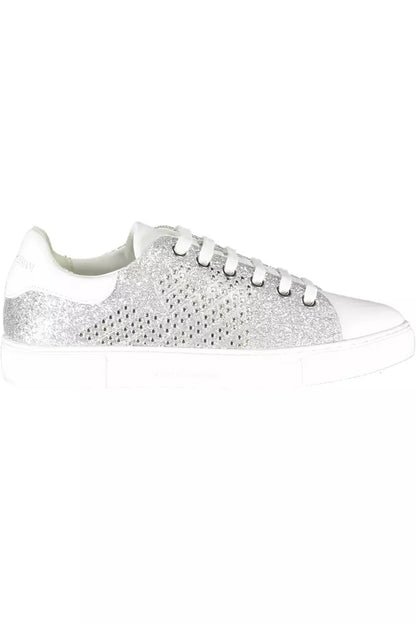  - Silver Polyester Women Sneaker