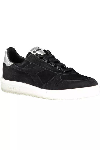  - Black Leather Women Sneaker