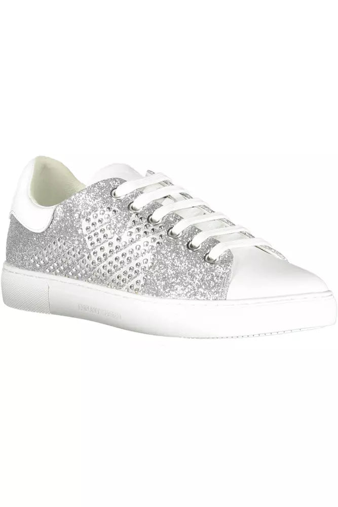  - Silver Polyester Women Sneaker