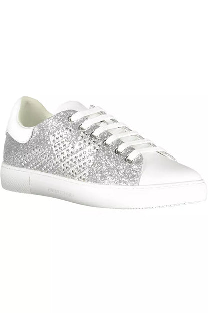  - Silver Polyester Women Sneaker