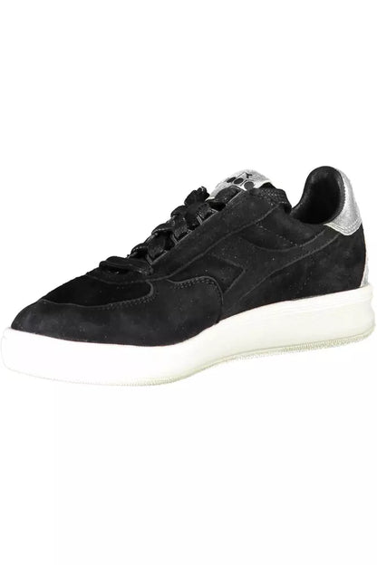  - Black Leather Women Sneaker