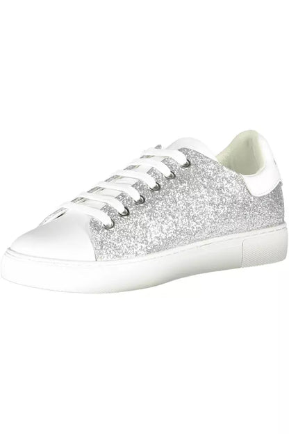  - Silver Polyester Women Sneaker