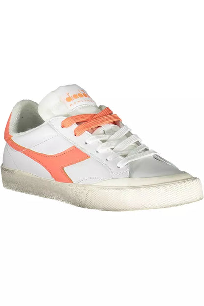  - White Leather Women Sneaker