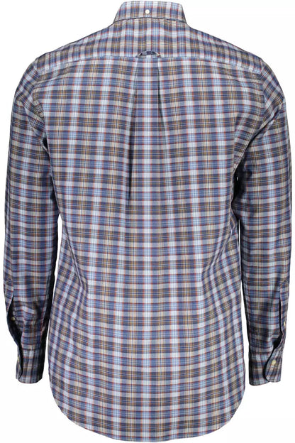  - Blue Cotton Men Shirt