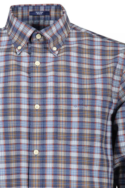  - Blue Cotton Men Shirt