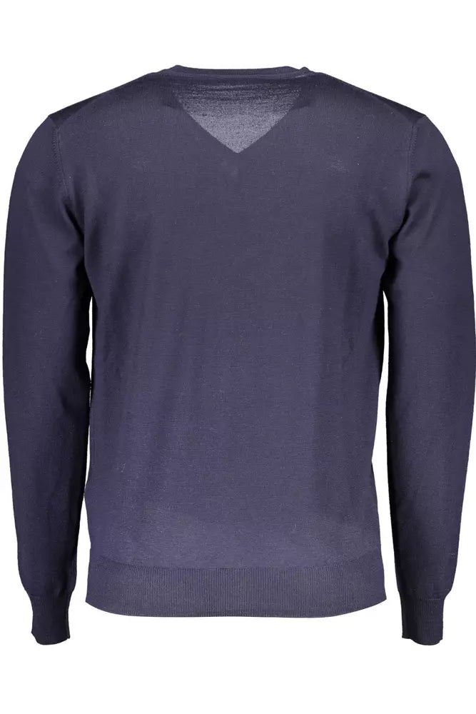 Blue Wool Men Sweater - The Luxe Alliance