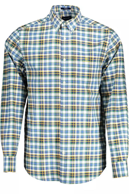  - Blue Cotton Mens Shirt