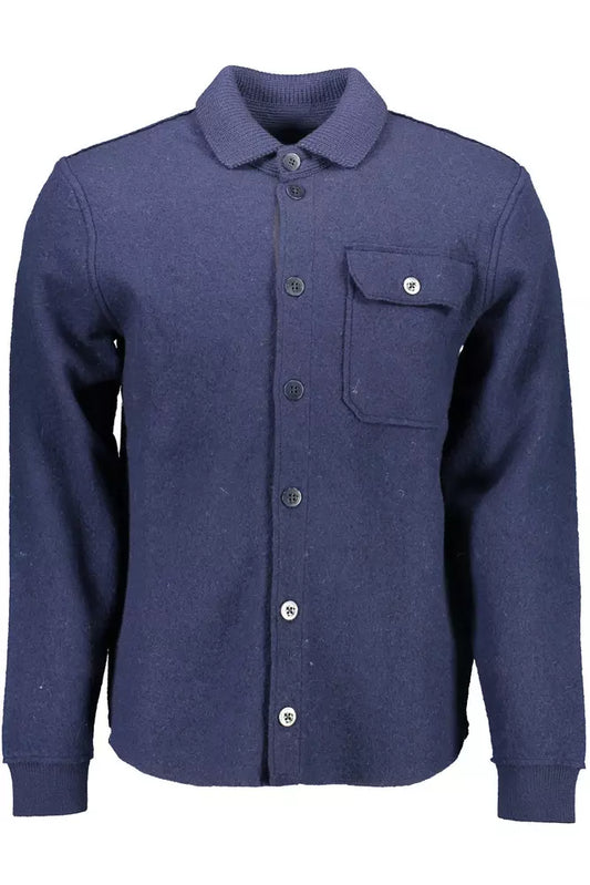  - Blue Wool Men Sweater