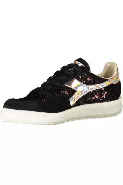  - Black Leather Women Sneaker