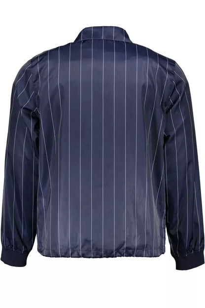  - Blue Polyester Men Jacket