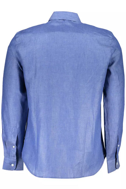 Blue Linen Men Shirt