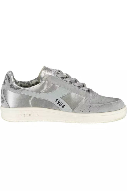  - Gray Leather Women Sneaker