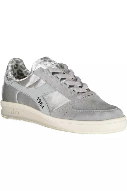  - Gray Leather Women Sneaker