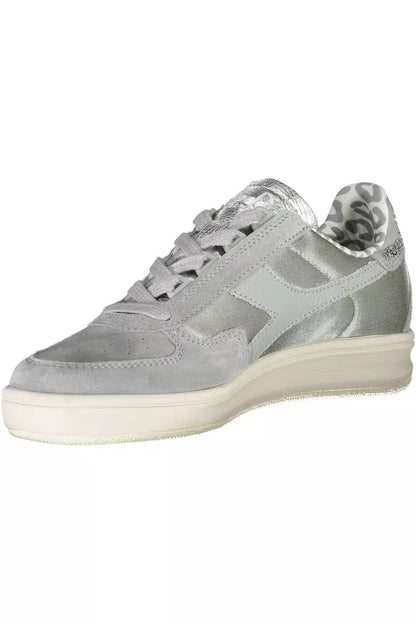  - Gray Leather Women Sneaker